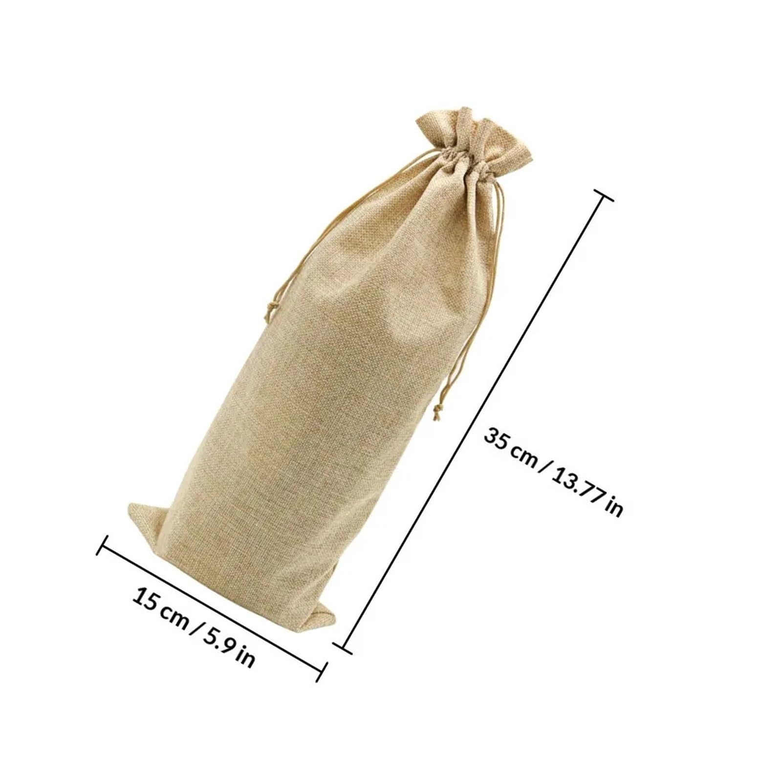 Lot de 12 sacs à vin en toile de jute pour bouteille de vin, champagne, pochette d'emballage pour fête de mariage, couleur aléatoire, One Size, Style unique