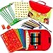 Produktbild Schablonen Zeichnungs-Set für Kinder großes 54-teiliges amüsantes Reisetätigkeits-Set, Organizer Koffer mit 280 Formen, Kunsthandwerk für Mädchen und Jungen | Hervorragendes Geschenk für Kinder