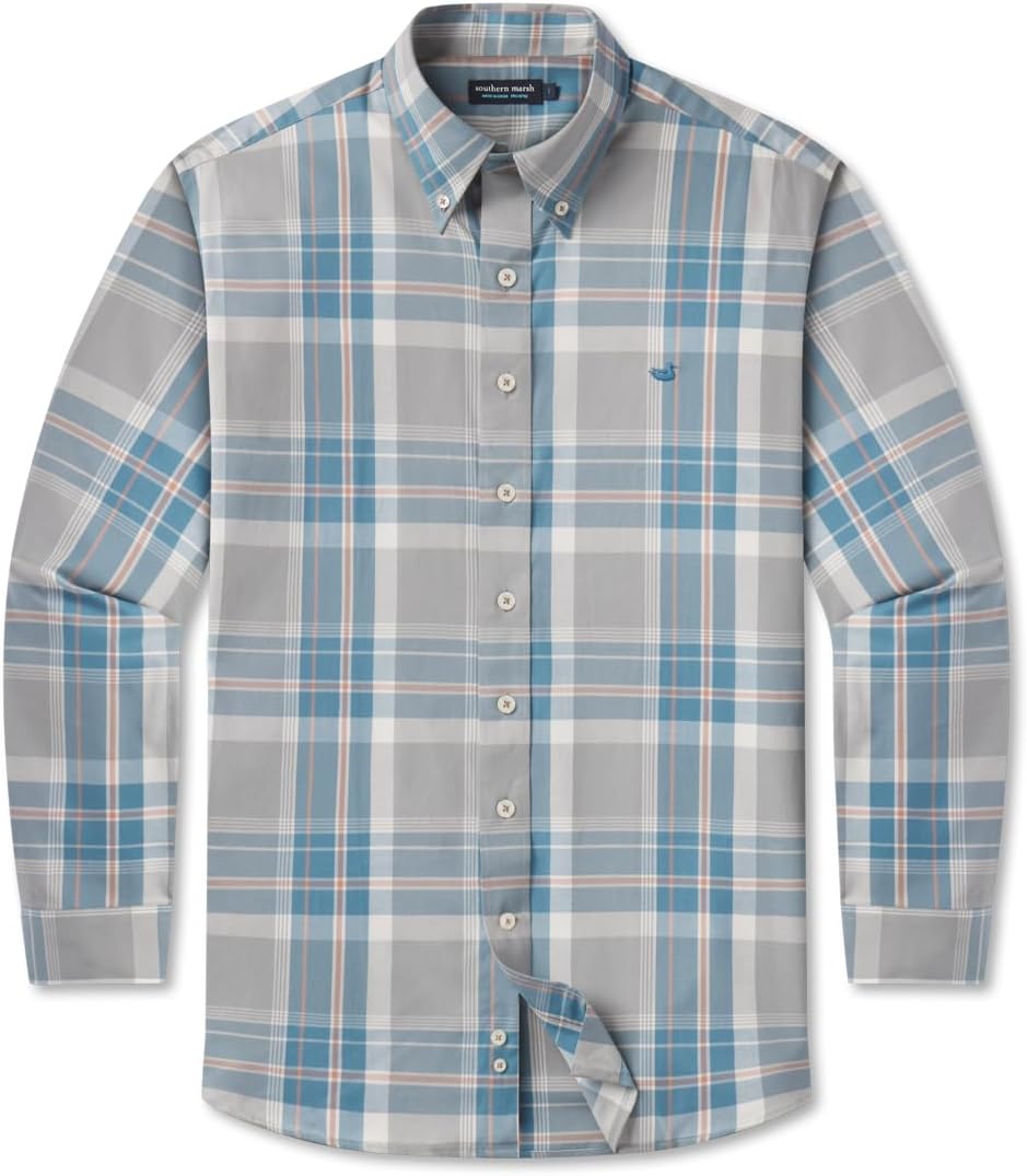 Southern Marsh Bedford Plaid Dress Shirt - Image 3