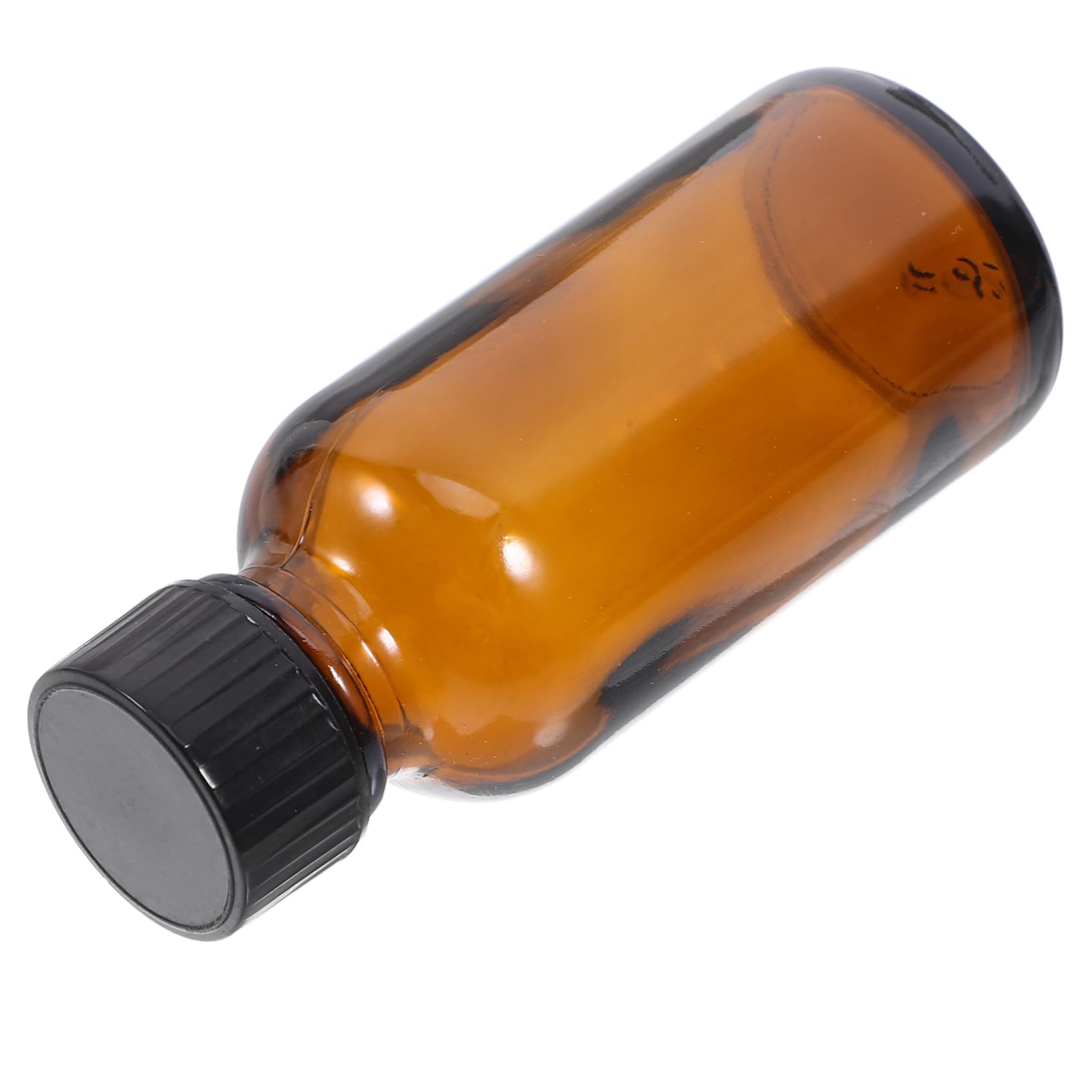 STOBAZA Sturdy Glass Bottles for Oil Empty Glass Bottles Cap for Lab Chemicals