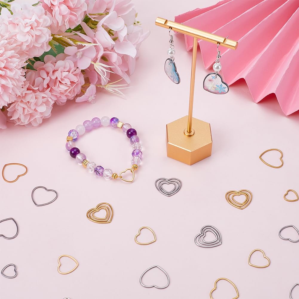 SUNNYCLUE 1 Box 48Pcs Valentines Day Heart Charm Set - Image 4
