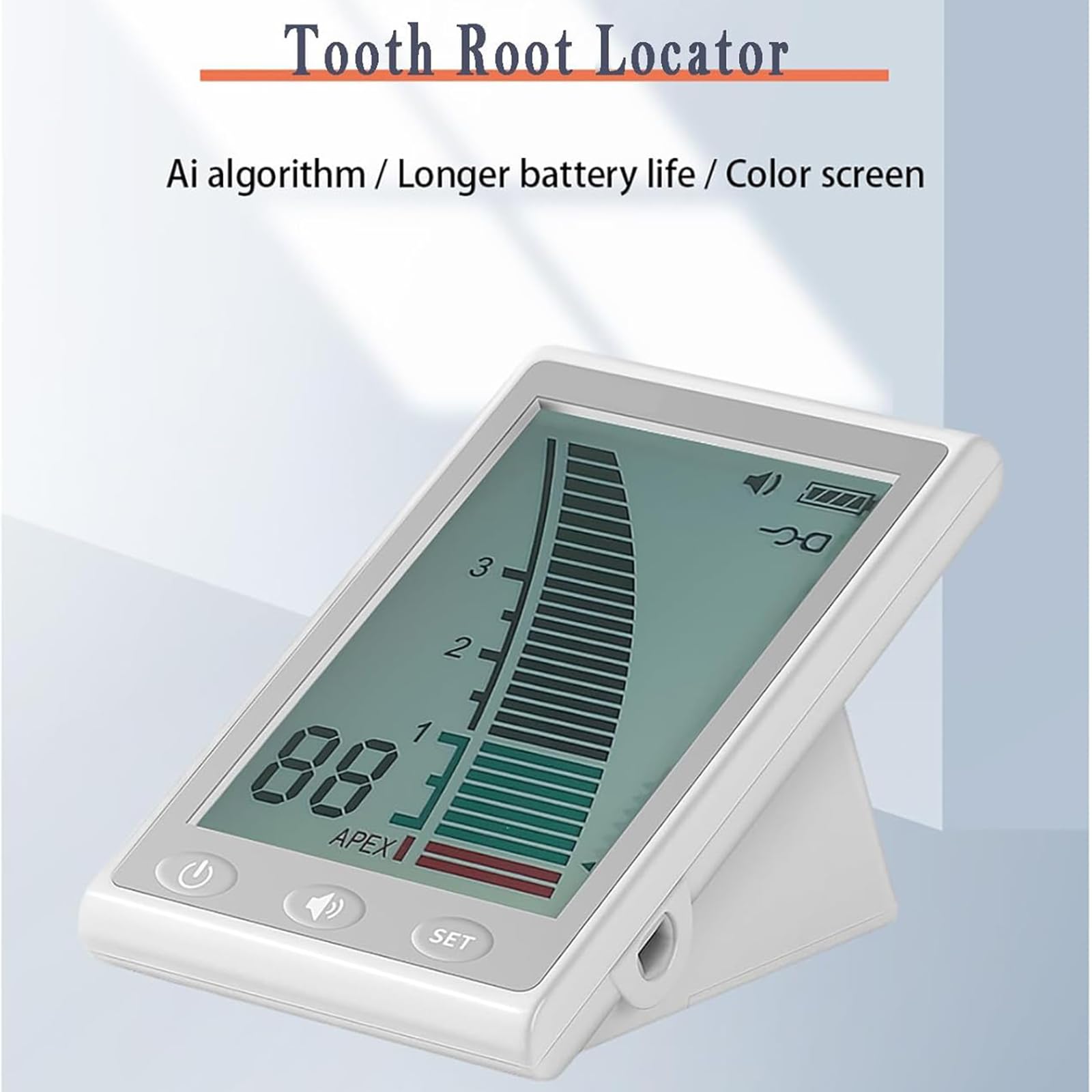 Dental Apex Locator 3,7" LCD Wurzelkanallängeninstrument mit Alarmfunktion Wurzelkanal-Finder