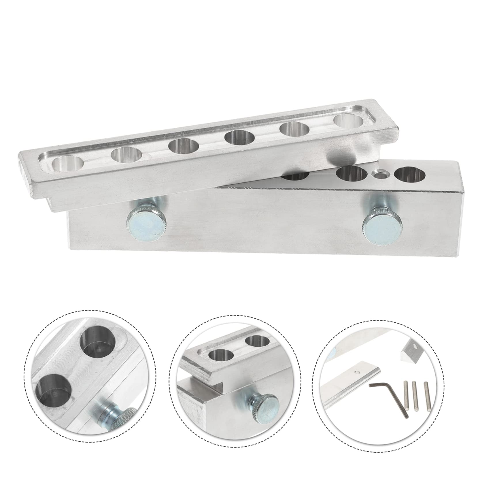 CALLARON Molde de Lápiz Labial DIY de Aleación de Aluminio 6 Agujeros, Pulido Fino y Fácil de Transportar para Fabricación Casera de Bálsamo Labial en Exteriores