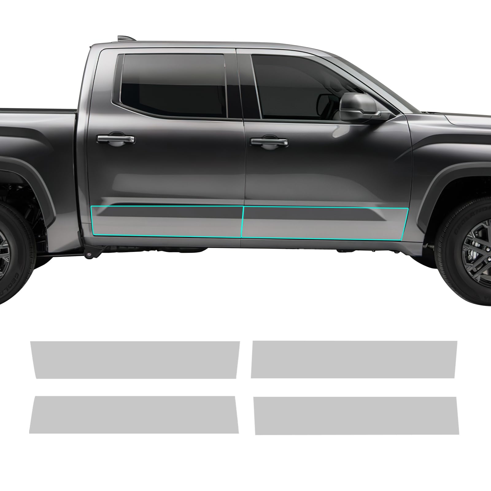 FDAIUN for 2022-2024 Toyota Tundra PPF Precut Gloss Clear 8.5mil TPU Car Paint Protective Film Self Healing HD Film Scratch Protector Exterior Accessories (Lower Side of Door 4Pcs)