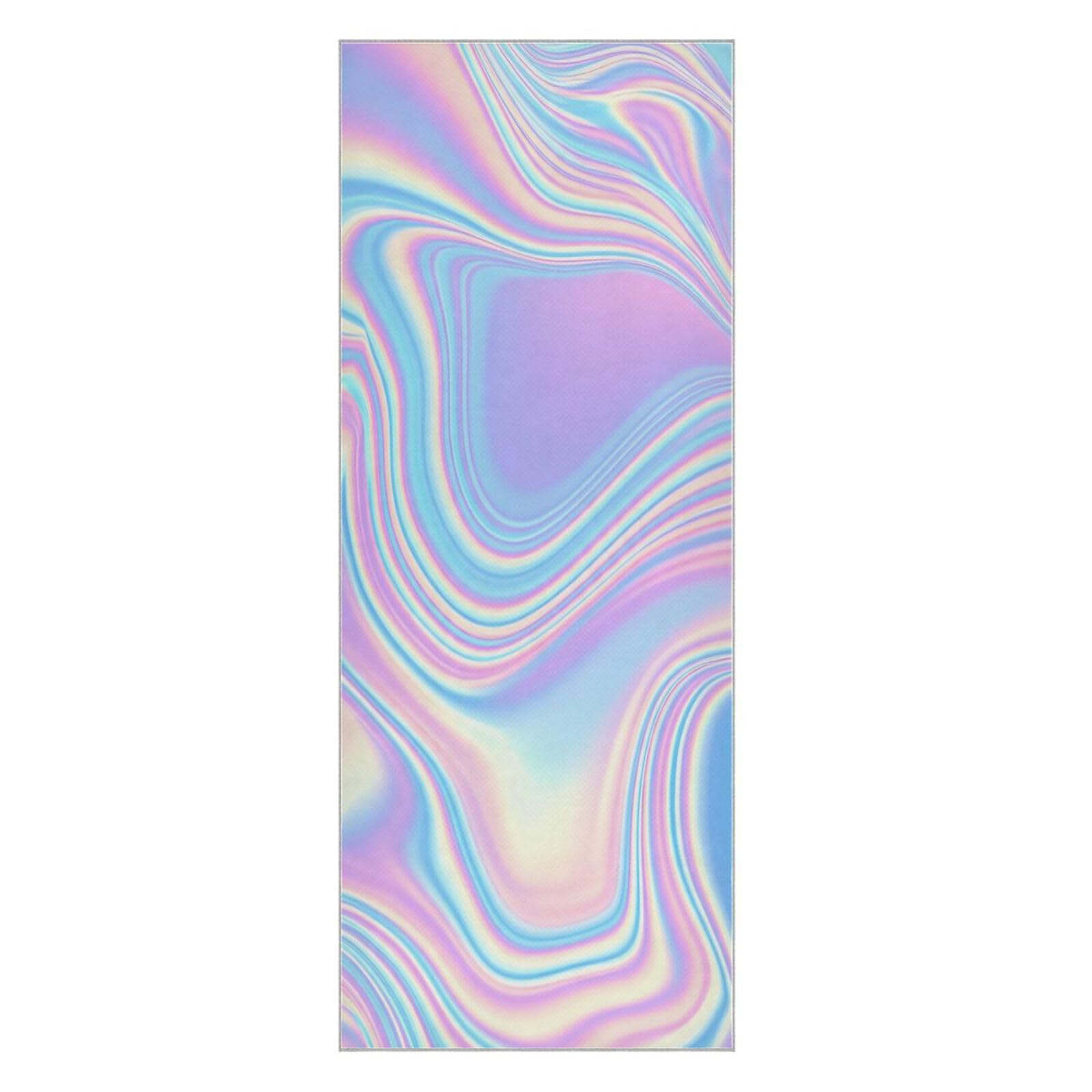 BURSTDDY Marble Hot Yoga Towel Absorbent Non Slip Yoga Mat Towel