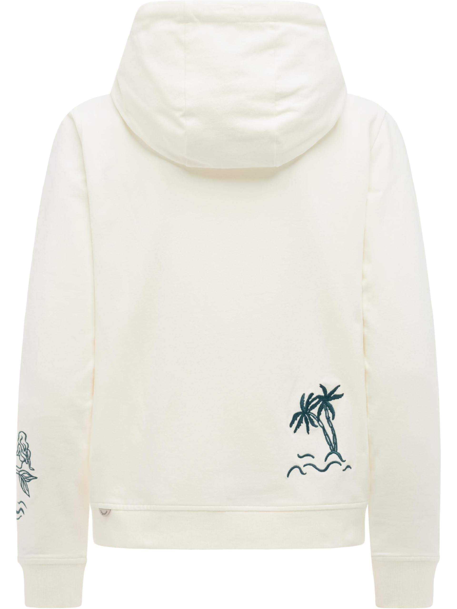 Ragwear Veste de survêtement courte zippée pour femme avec capuche réglable et broderies tendance Parya Embro XS à XXL