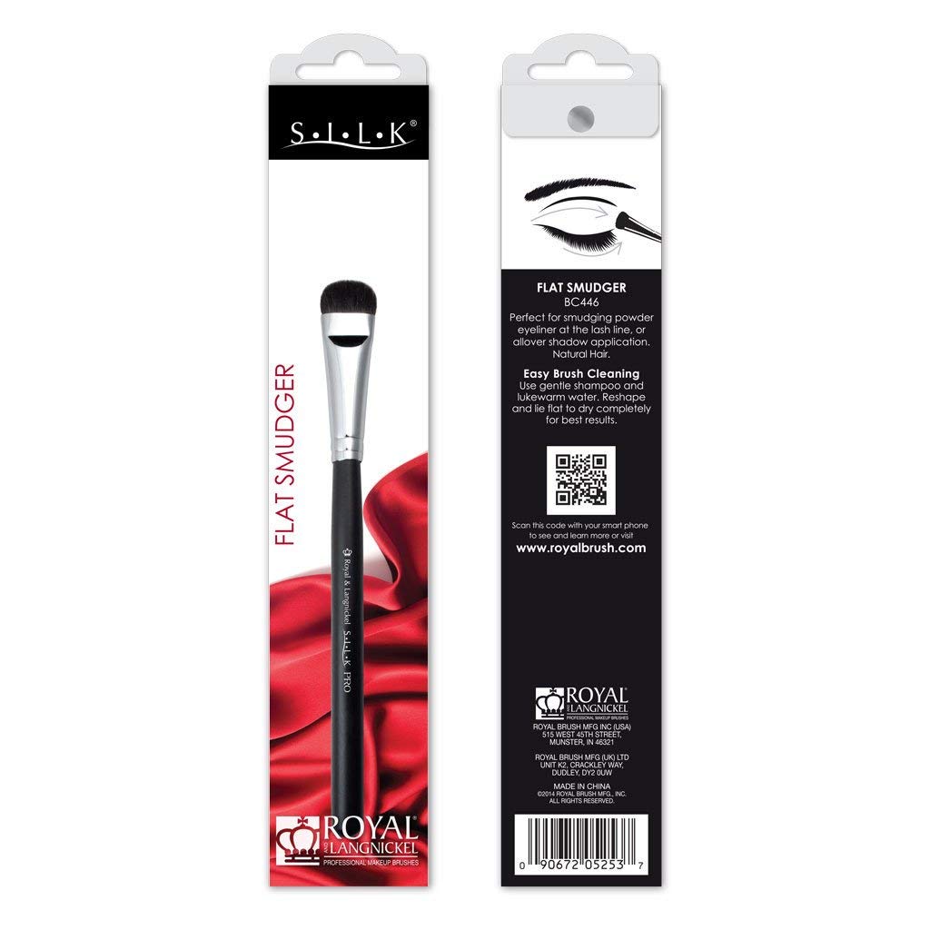 Royal & Langnickel Silk Pro Smudging Eyeliner at the Lash Line Flat Smudger Brush, Black - Image 3