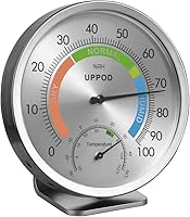 LittleGood 5" Indoor Outdoor Hygrometer Thermometer - Accurate Analog Humidity Gauge for Home, Greenhouse, Patio