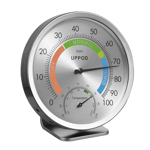 5" Indoor Outdoor Hygrometer/Thermometer, Humidity Gauge Indicator Temperature Humidity Monitor,