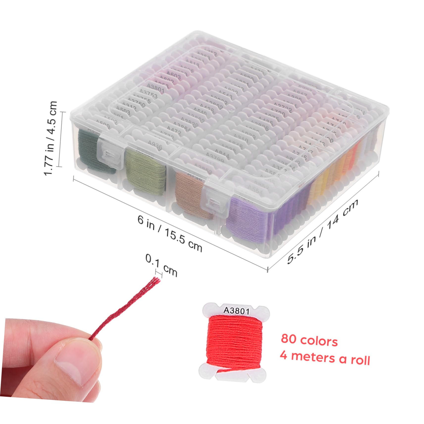 Housoutil Embroidery Floss Thread Set 80 Colors Multi-Purpose Yarn for DIY Crafts Sewing