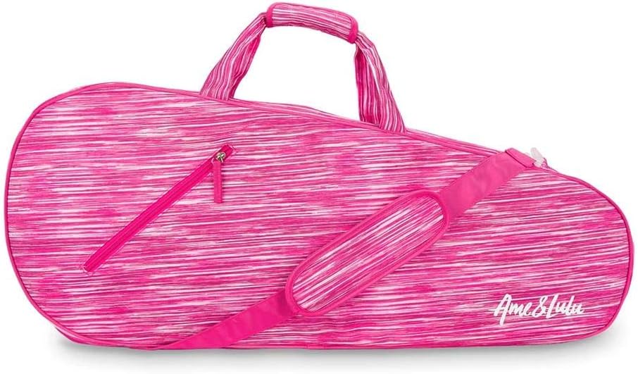 Ame & Lulu Pink Grunge 3 Racquet Tennis Bag