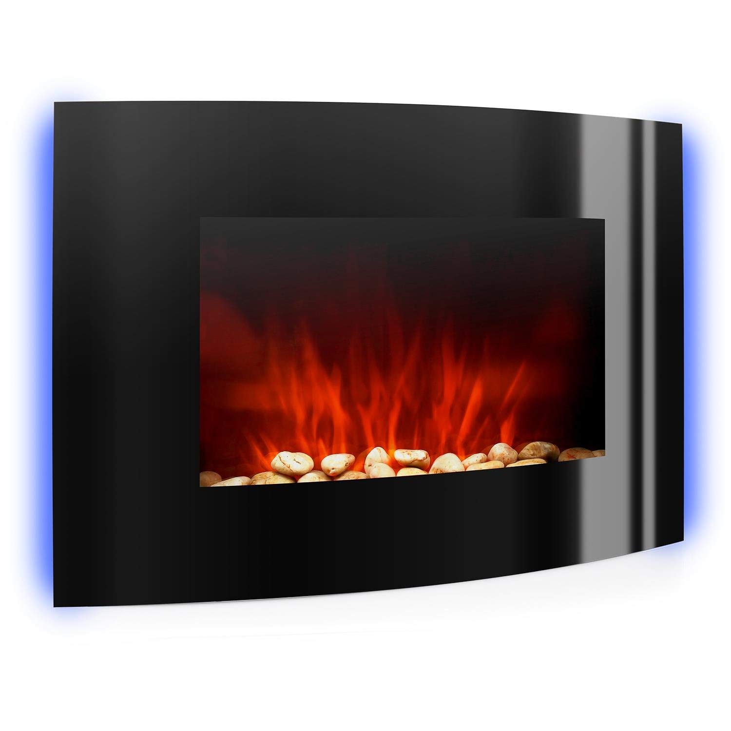 Klarstein Chimenea Electrica, Llama LED con una Potencia de 2000W y Mando a Distancia, Temporizador y Control Automático de Temperatura, Chimenea Interior Casa con Mando a Distancia, Estufas Interior