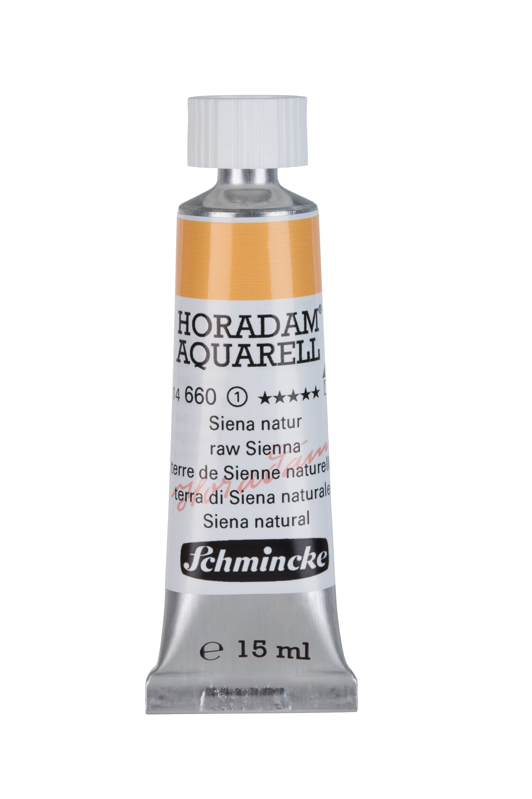 Schmincke - HORADAM® AQUARELL - finest artists' watercolours, 660 Raw Sienna, 14 660 006, 15 ml tube