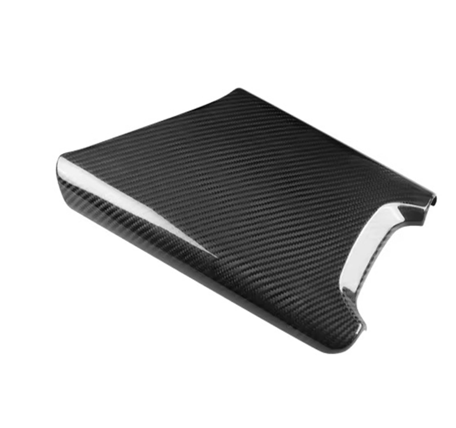 Interior Trim for Chevrolet for Corvette C8 2020 2021 2022 2023 2024 Car Center Armrest Box Interior Real Hard Carbon Fiber Sticker Cover Trim Sticker(Black Carbon)