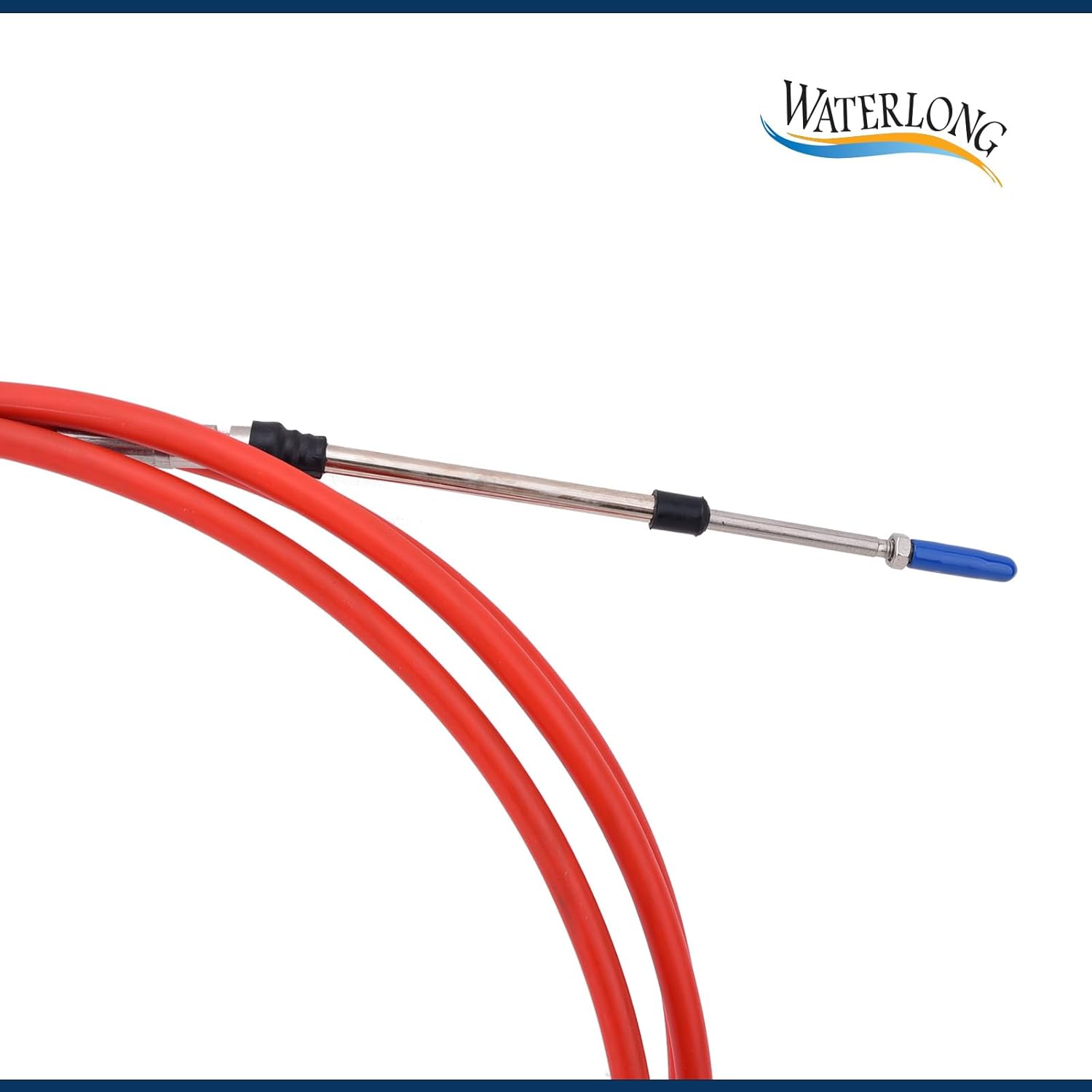 Boat Throttle Control Cable 11.5 Feet (2pcs Red) Outboard Rotary Steering Cable for Most Single Station Boats