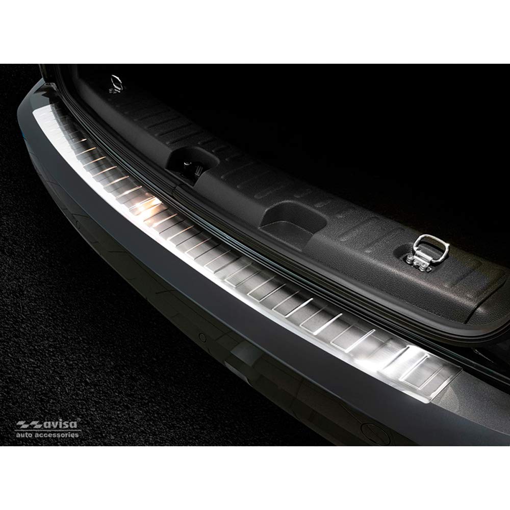 Avisa Silber Edelstahl Heckstoßstangenschutz Kompatibel Mit Volkswagen Caddy 2004-2015 & 2015-2020 'Ribs'
