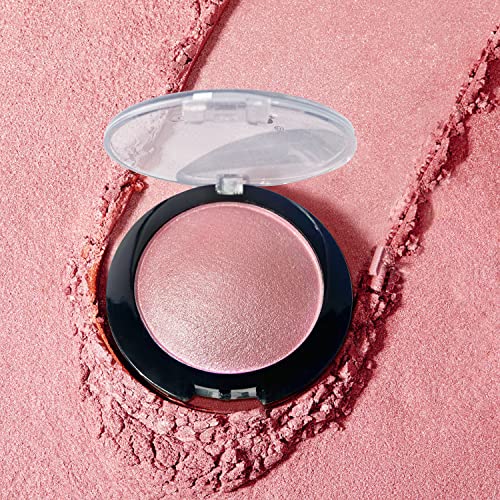 Carmela Powder Blush, Shimmery Pink Blush And Eyeshadow 2 In 1 Makeup Palette, Blendable Baked Blush #TOP1
