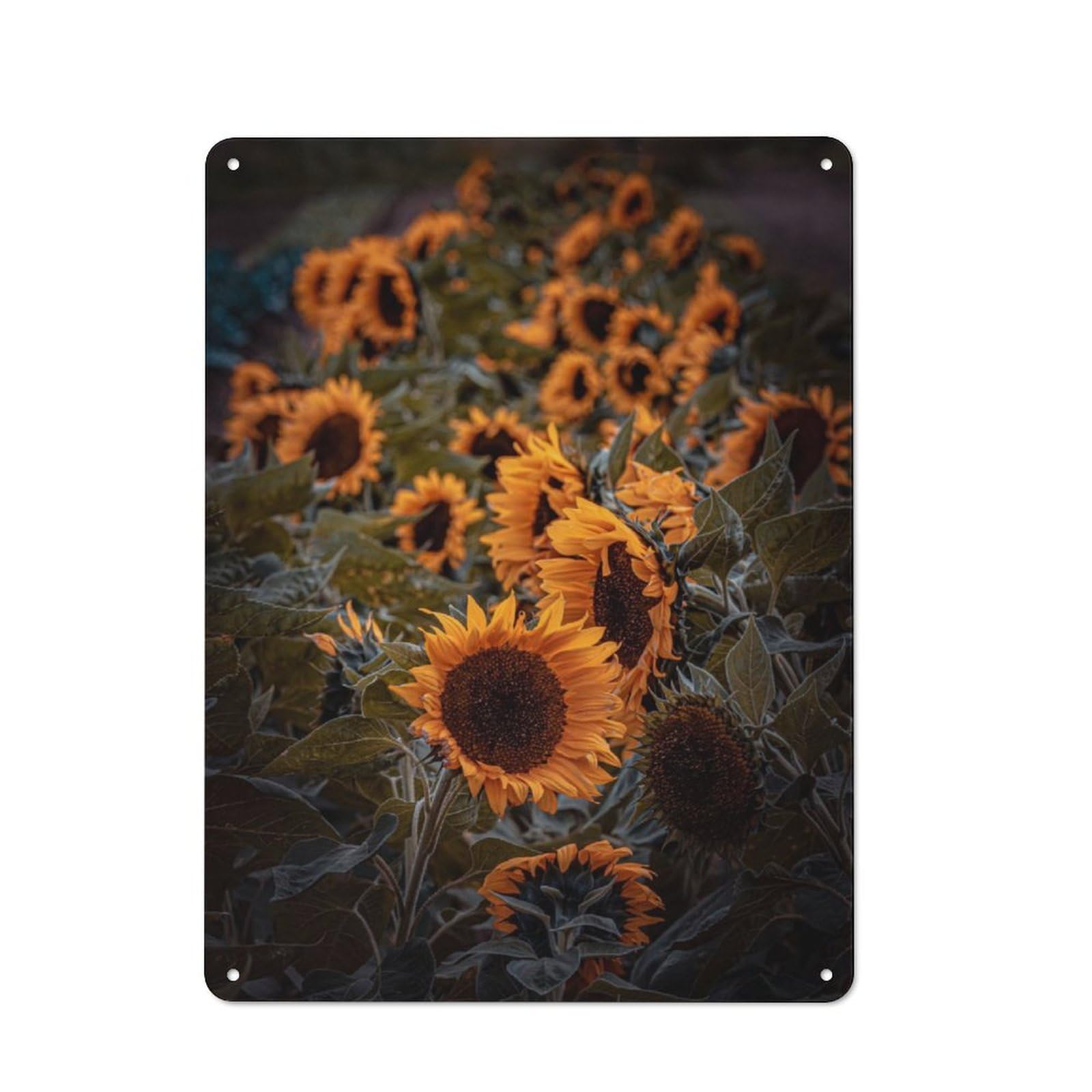 Junmoney Sunflower Alley Metal Plaque 40X30cm With For Garage Wall, Vintage Decor, For Vintage Wall Decor Fans, For Metal Sign Collectors