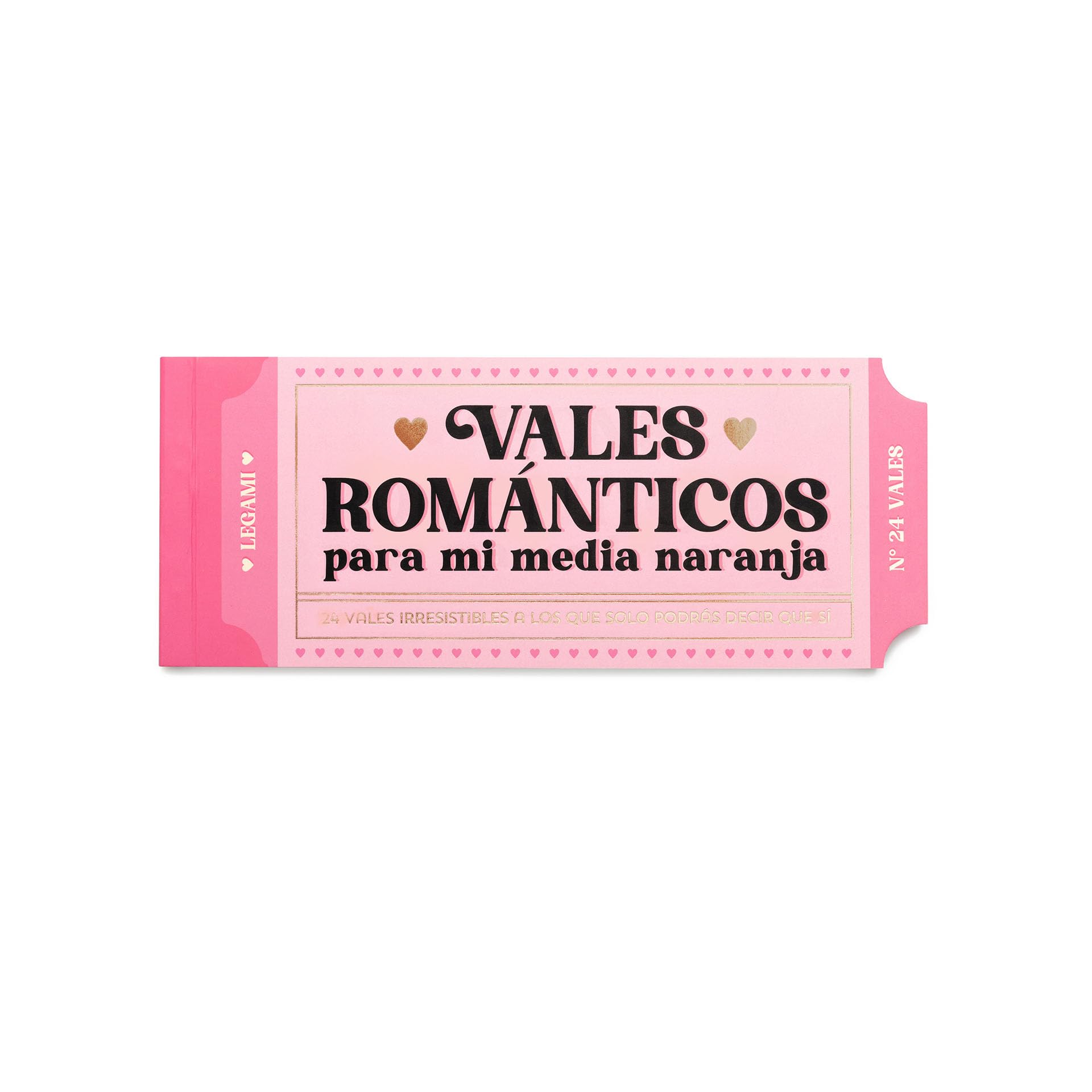 Legami - Bloque de 24 Cupones, Vales Románticos para Tu Media Naranja, Cupones Regalo para San Valentín, Cumpleaños, Aniversario, de Papel FSC Certificado