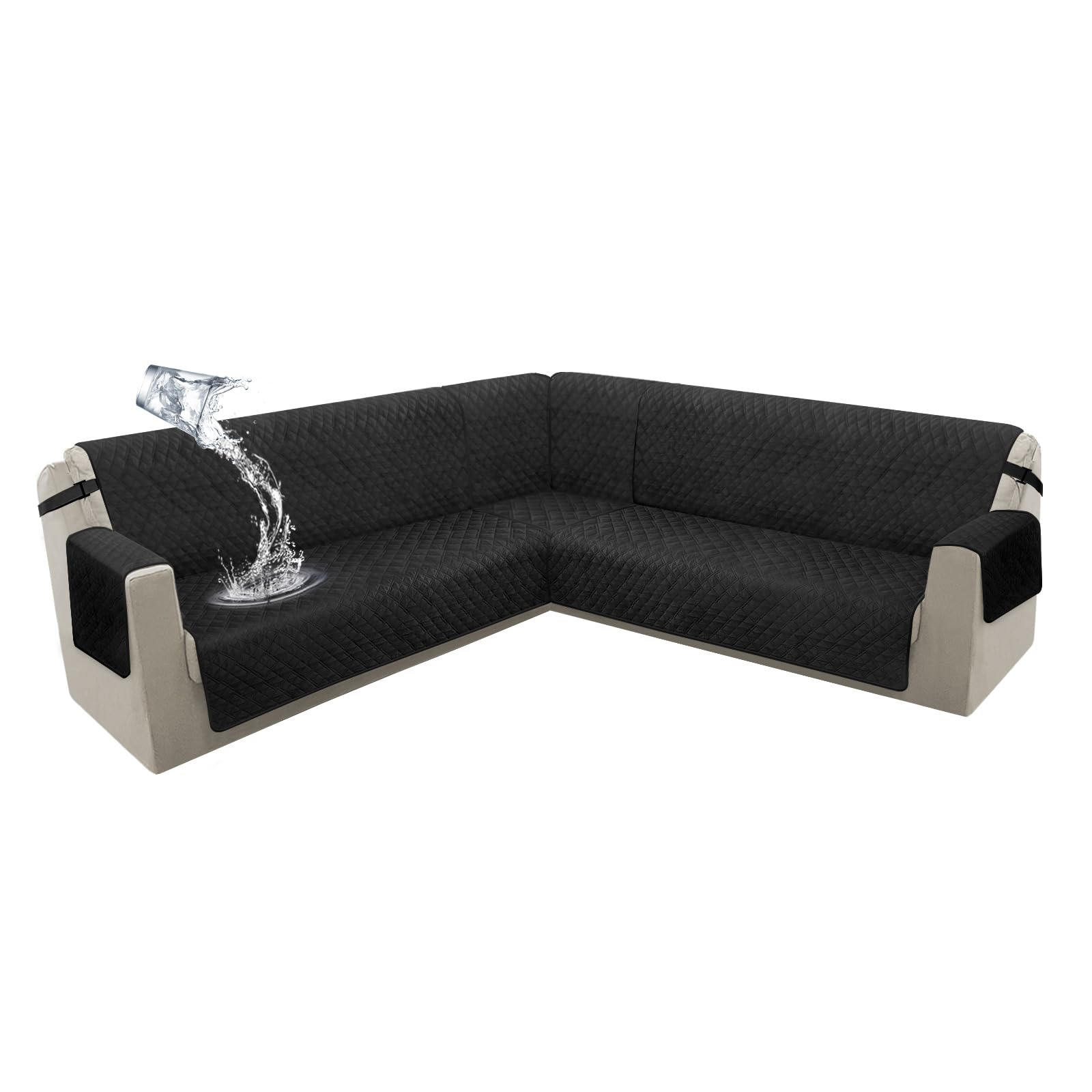 HDCAXKJ 100 Waterproof Corner Sectional Couch Covers L Shape Sofa