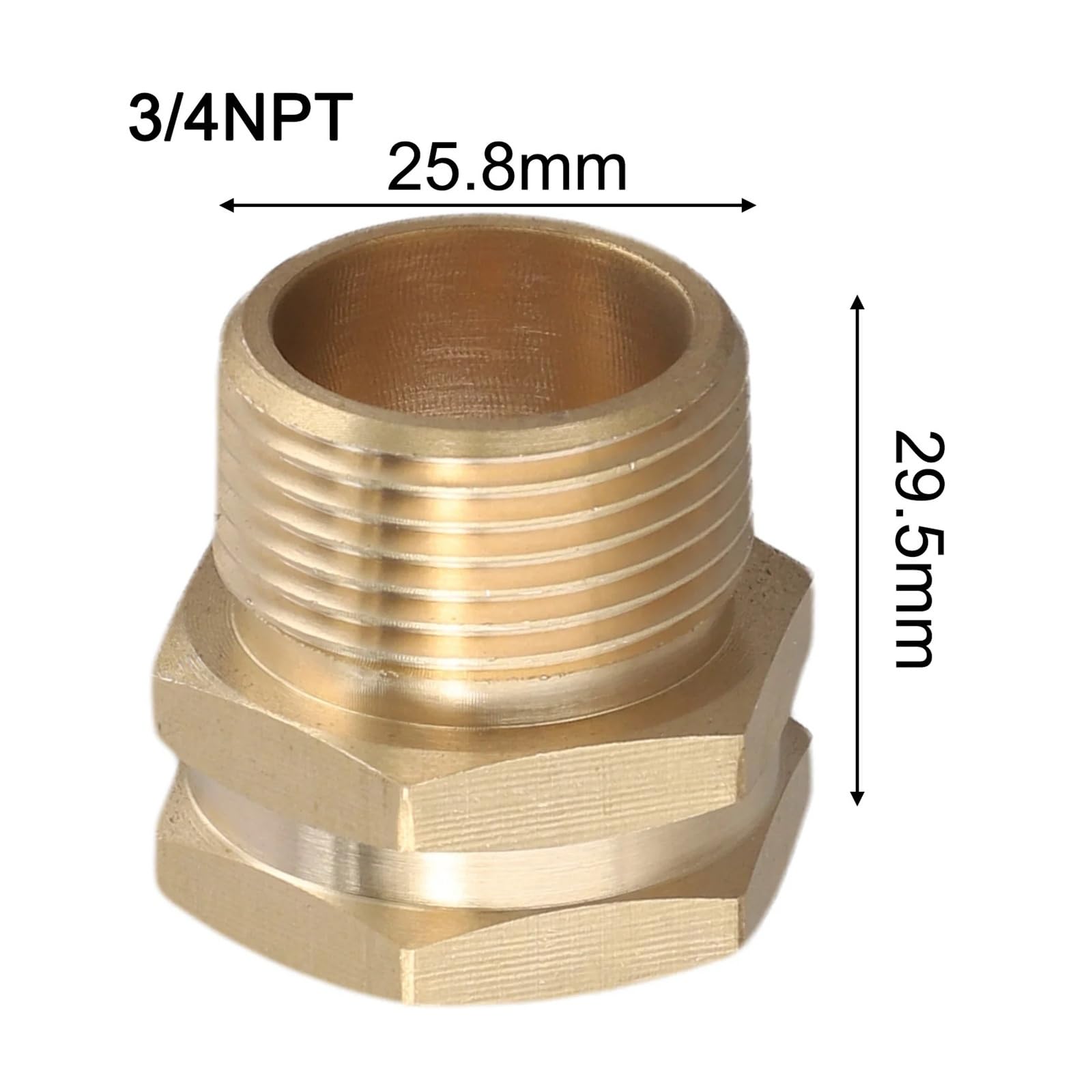 Adaptador de manguera jardín latón, 4 Uds., conectores hembra GHT 3/4 "a macho NPT, piezas conexiones múltiples for tareas jardinería