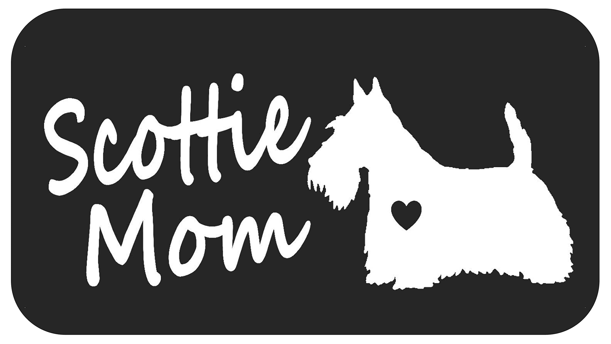 Bluegrass Decals E1057 Scottie Mom Scottish Terrier Dog Decal Sticker 8 Inches x 3.25 Inches