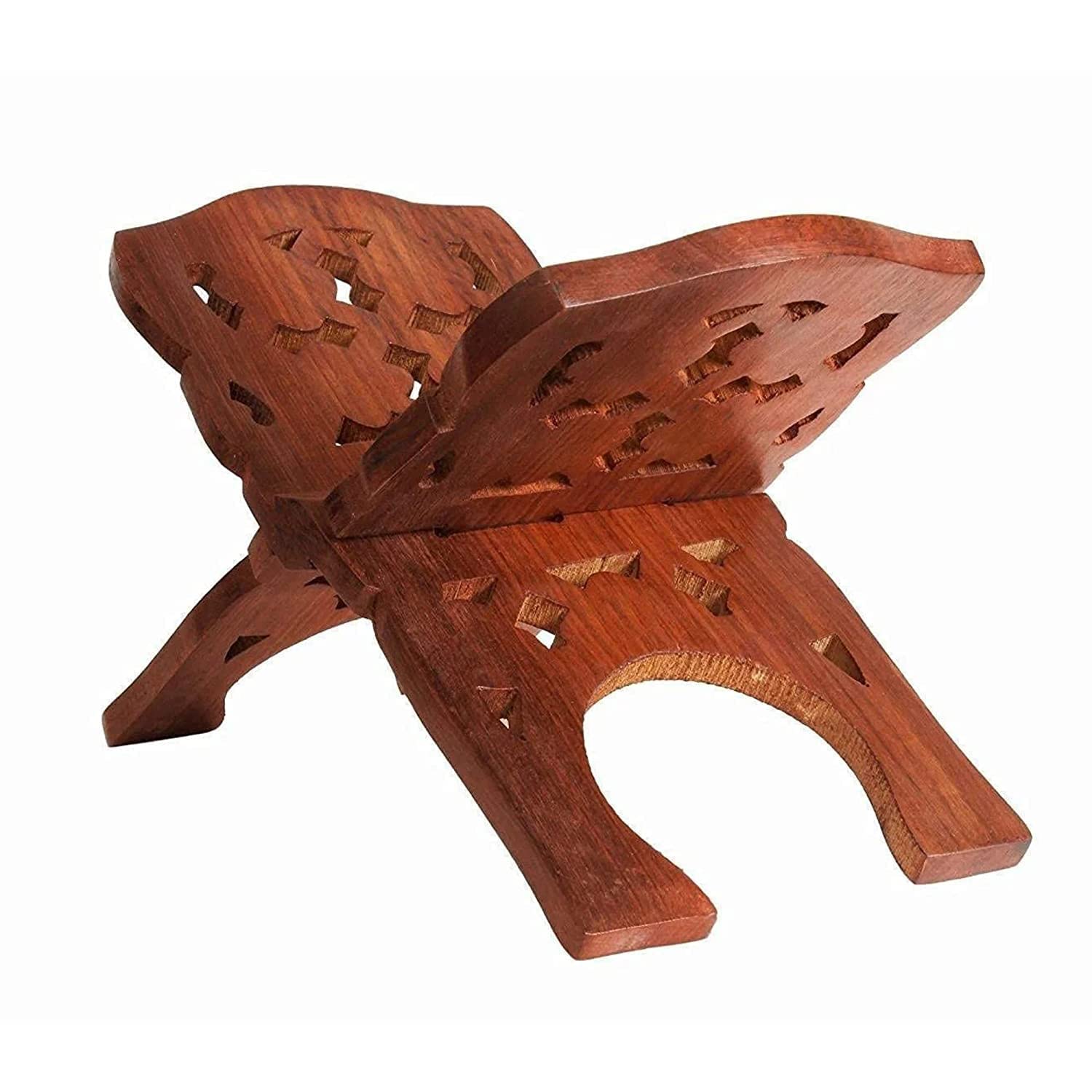 SRIMAA VENTURES Handcrafted Premium Quality Wooden Holy Book Stand Rehal for Reading Gita, Bible, Granth Saheb, Ramcharit Manas-picture-22
