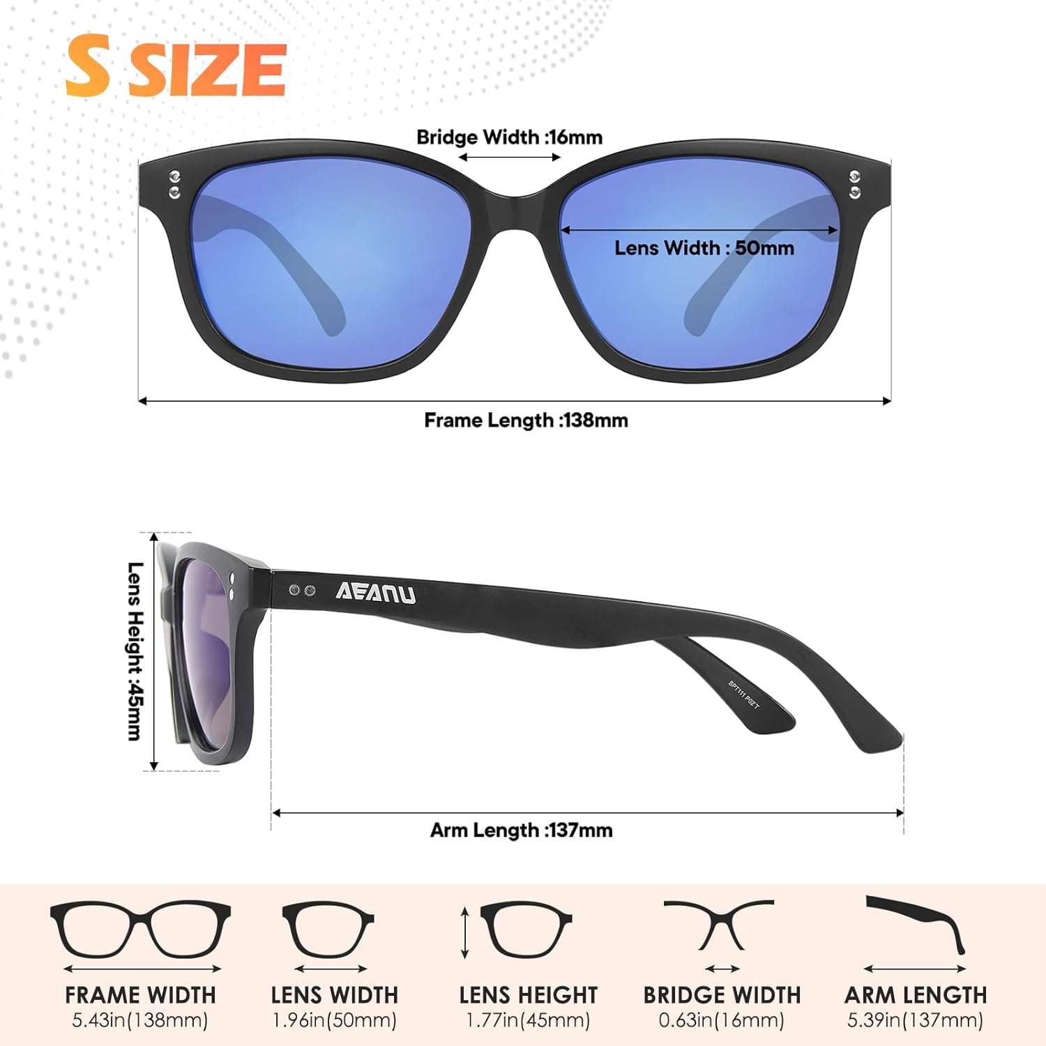 Polarized Sunglasses for Teens – UV400,Color Mirror Lenses,Matte Frame for Small Faces,Cycling & Outdoor - Image 6