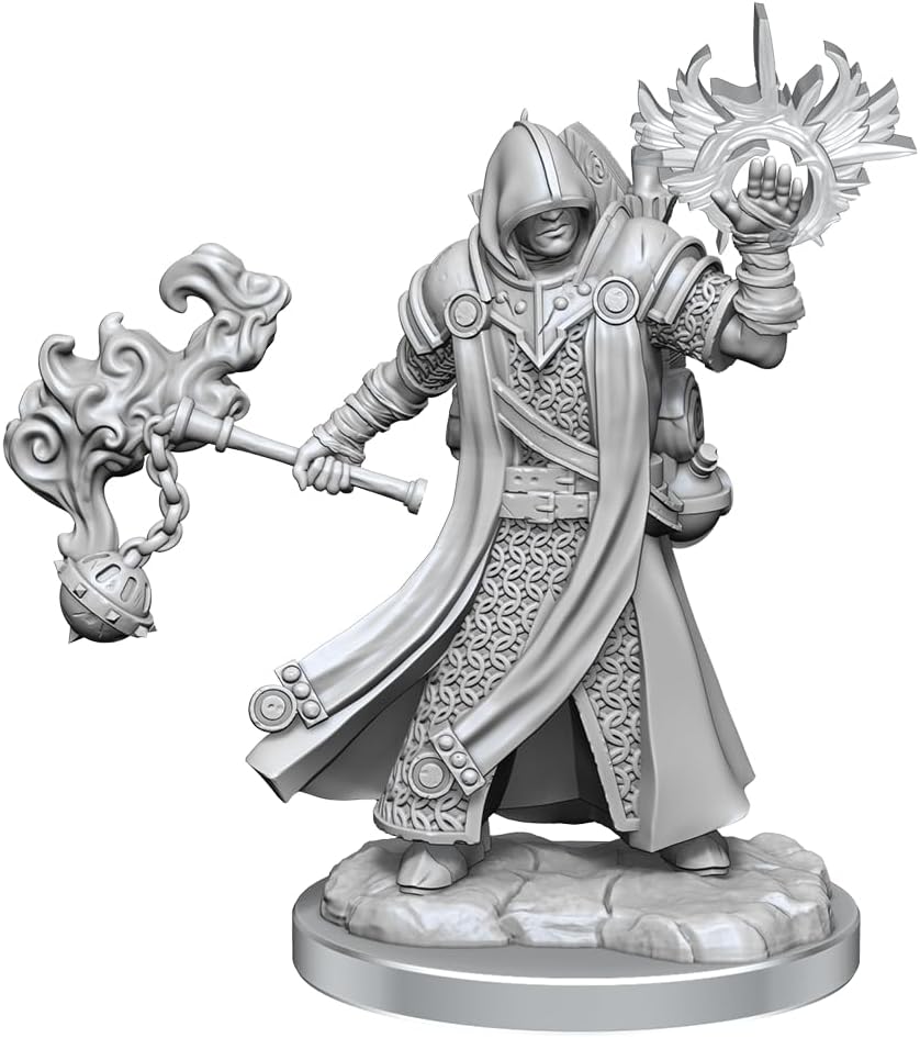 WizKids D&D Frameworks: Human Cleric Male - Unpainted and Unassembled