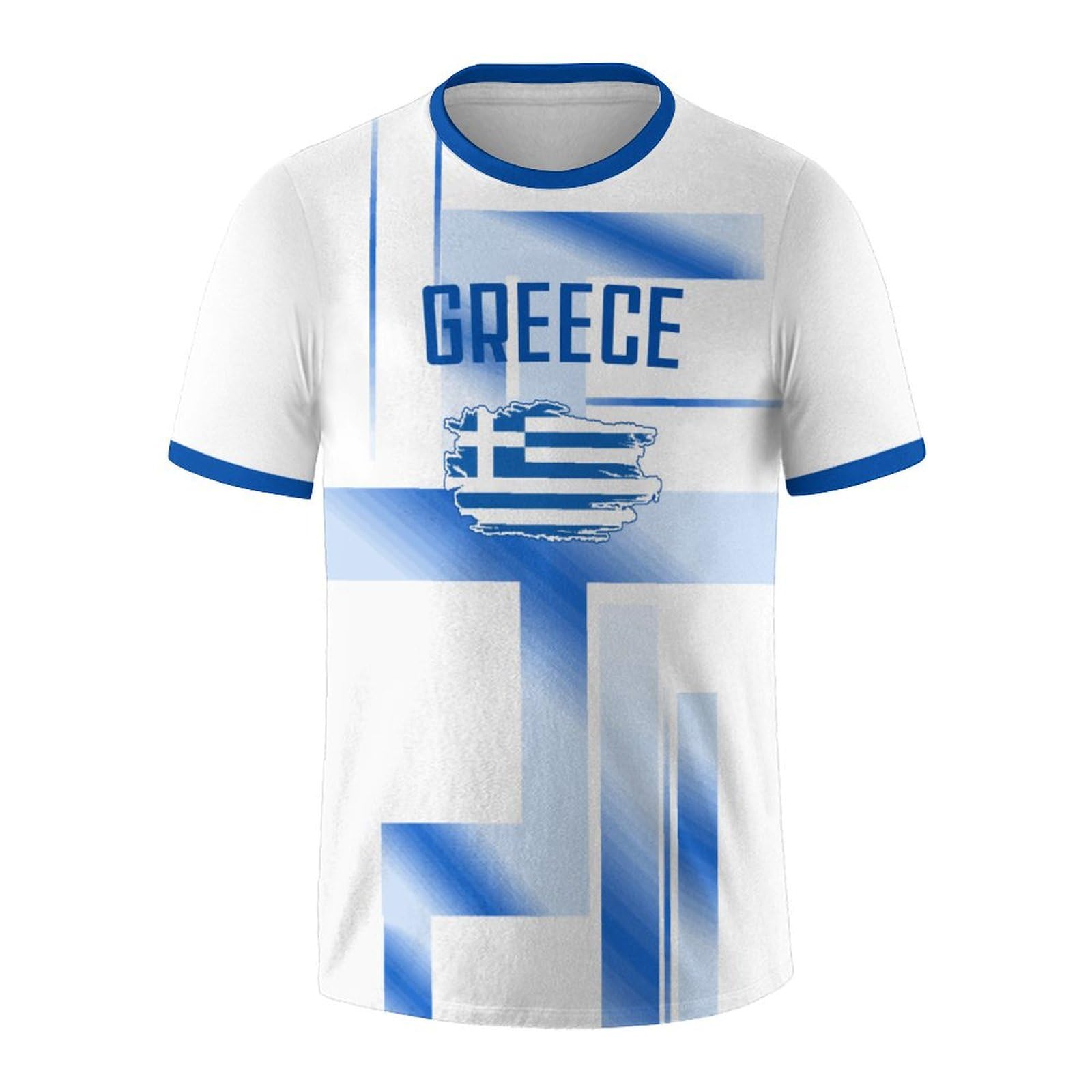 Soccer National T-Shirt Uniforms Printing Short Sleeve Shirts for Men Fans Apparel Gifts S-2XL, Greece, S — image 1