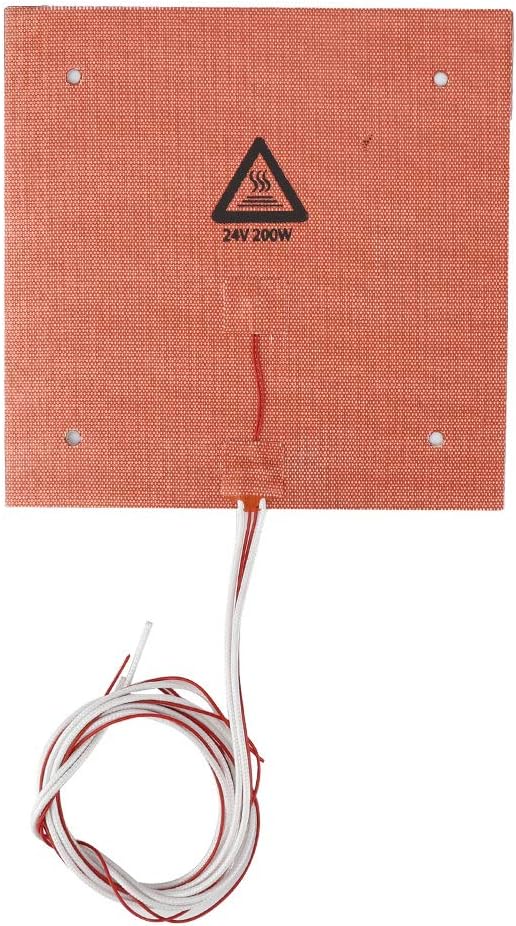 Tosuny 200W 24V Silicone Heated Bed 235x235mm High Temperature Resistance Heating Pad 3D Printer Hot Bed for Ender3/ for CRX/for Ender3 pro 3D Printer