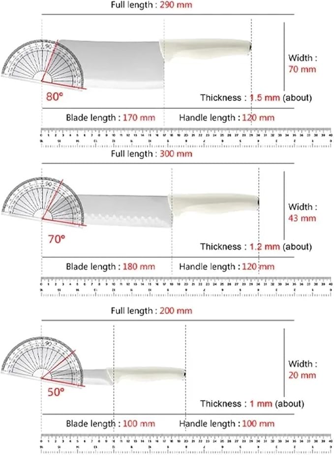 Set Cuchillos Cocina 5 Piezas Acero Inoxidable Base miniatura 7
