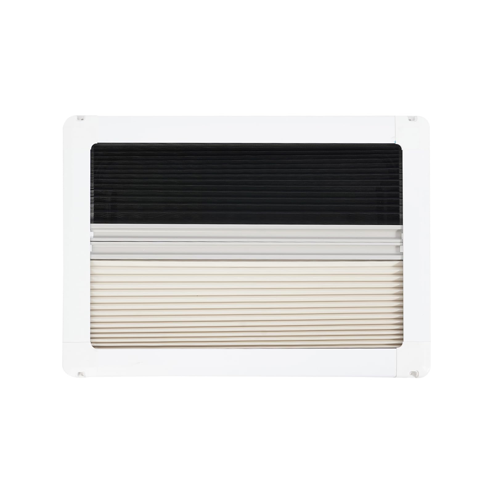 Fenêtre de camping-car - 50 x 35 cm - Ouverture à 85° - Fenêtre latérale avec moustiquaire et store - Verre trempé pour caravane, caravane, camping-car et véhicules de conversion