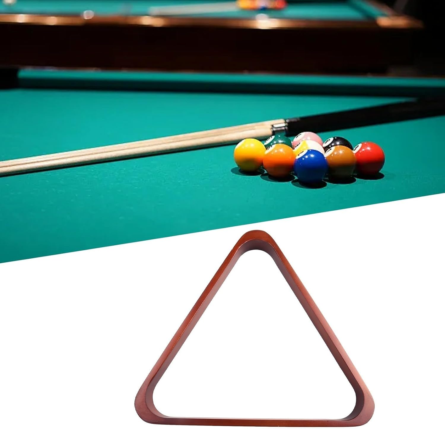Wood Triangle Rack For Billiards, For 8 Balls Triangle Rack for standard 2-1/4 Billiard And Pool Balls