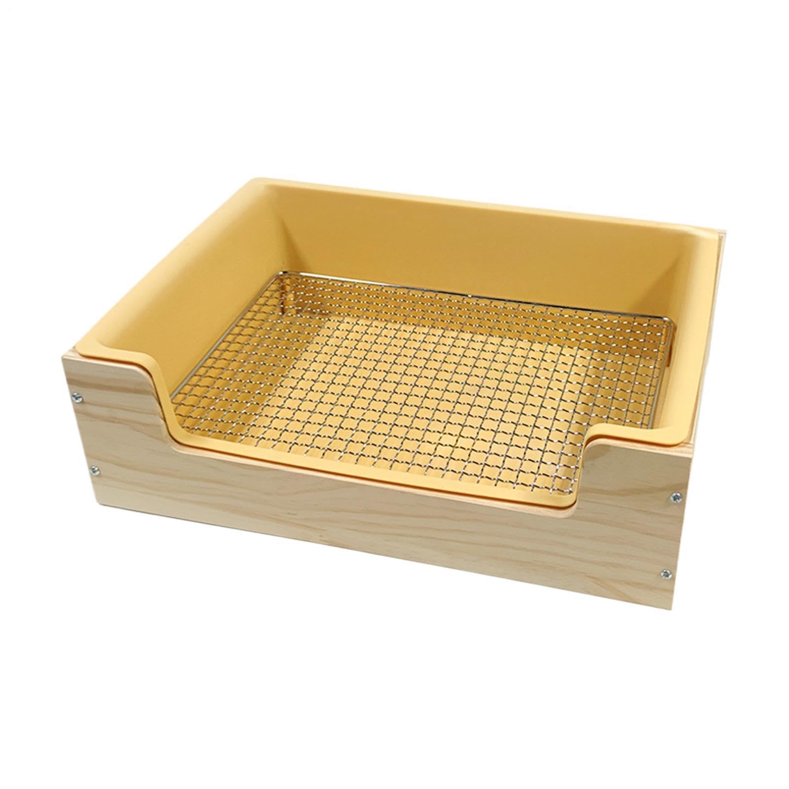 Vaschetta Igienica Coniglio,Antiribaltamento Con Griglie In Acciaio E Ingresso Basso,Vaschetta Igienica per Conigli - Adatto a Furetti, Cincillà, Ricci, Topi e Scoiattoli