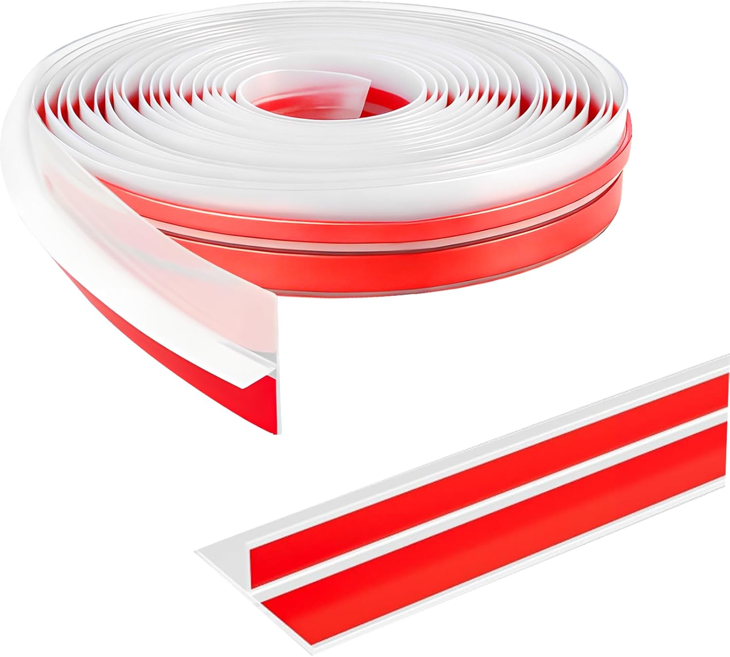 20Ft T-Shaped Silicone Seal Strip Weather Stripping Door Seal for Door Frame, Exterior Door Weather Stripping Door Insulation Strip, Front Door Weather Stripping Door Draft Seal for Energy Saving