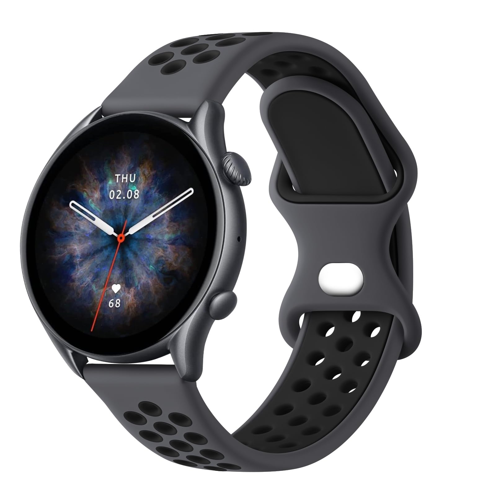 Cinturino per Amazfit GTR/GTR 2 /GTR 3 /GTR 4 Originale 2 Colores in 1,  22mm Silicone Morbido Cinturini per Amazfit GTR 4/GTR 3/GTR 3 Pro/GTR 47mm  : Amazon.it: Elettronica