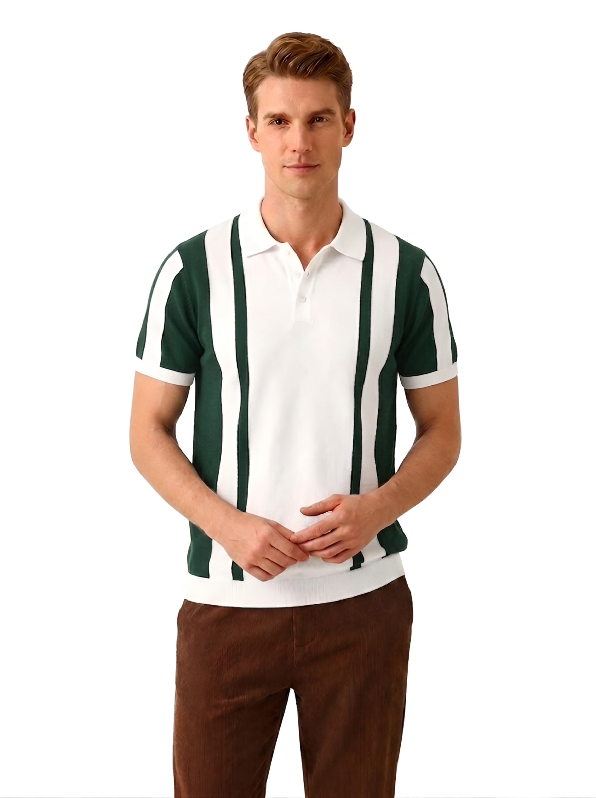 jawdrobe Men's Polo T Shirt |Premium Vertical Striped Polo T-Shirt for Men| Cotton Rich |Regular Fit Half Sleeve Comfortable Casual and Stylish Tee-picture-25