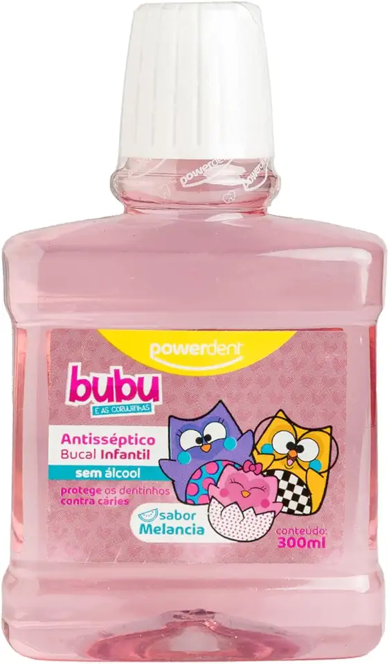 Powerdent - Enx Bucal Inf Bubu/Corujinhas Powerdent 300Ml Melancia