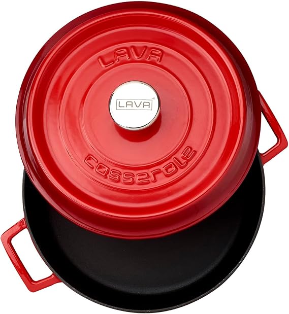 Lava Casserole Multifunctional, 3.40 Liter LVYST28K2R, Red/Black