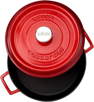 Lava Casserole Multifunctional, 3.40 Liter LVYST28K2R, Red/Black