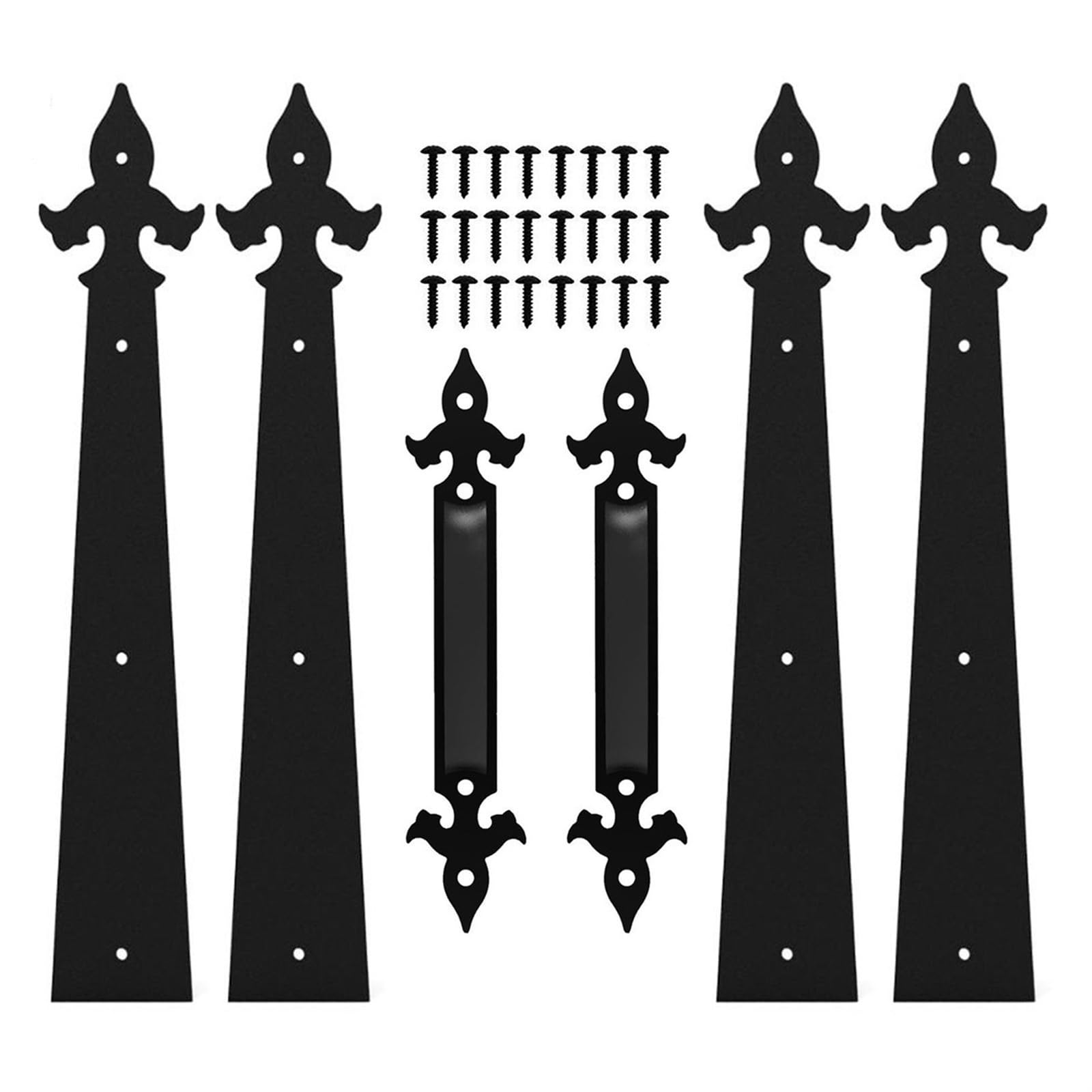 Shundeed Color 6Pcs/Set Garage Door Handle Hinges, Decorative Garage Door Hardware Kit For Garage Door Barn Door Hardware