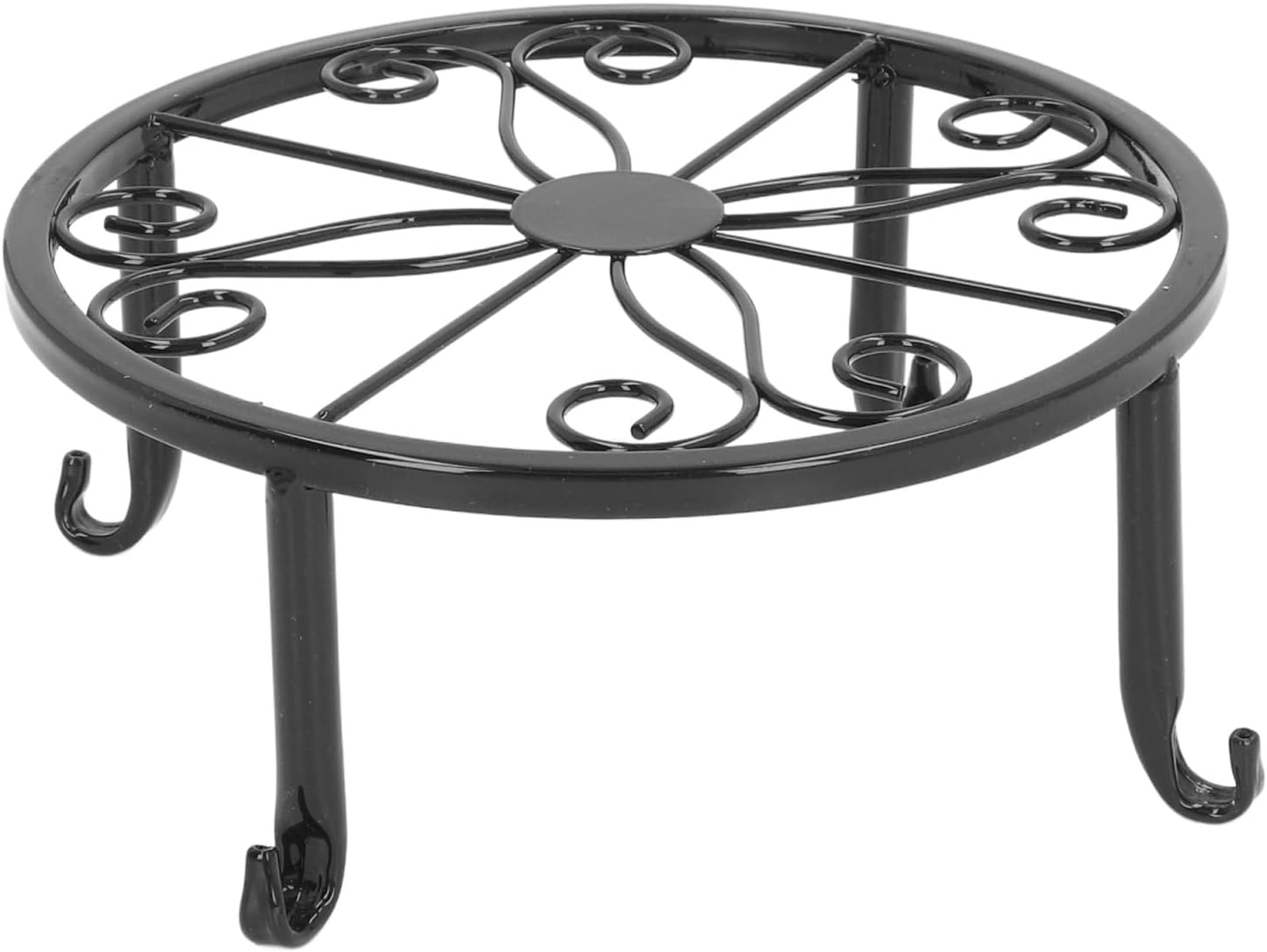 Asixxsix 5 Pack Metal Plant Stands, Heavy Duty Flower Pot Stands, Indoor Outdoor Rustproof Metal Planter Container Round Supports Display Rack for Decor