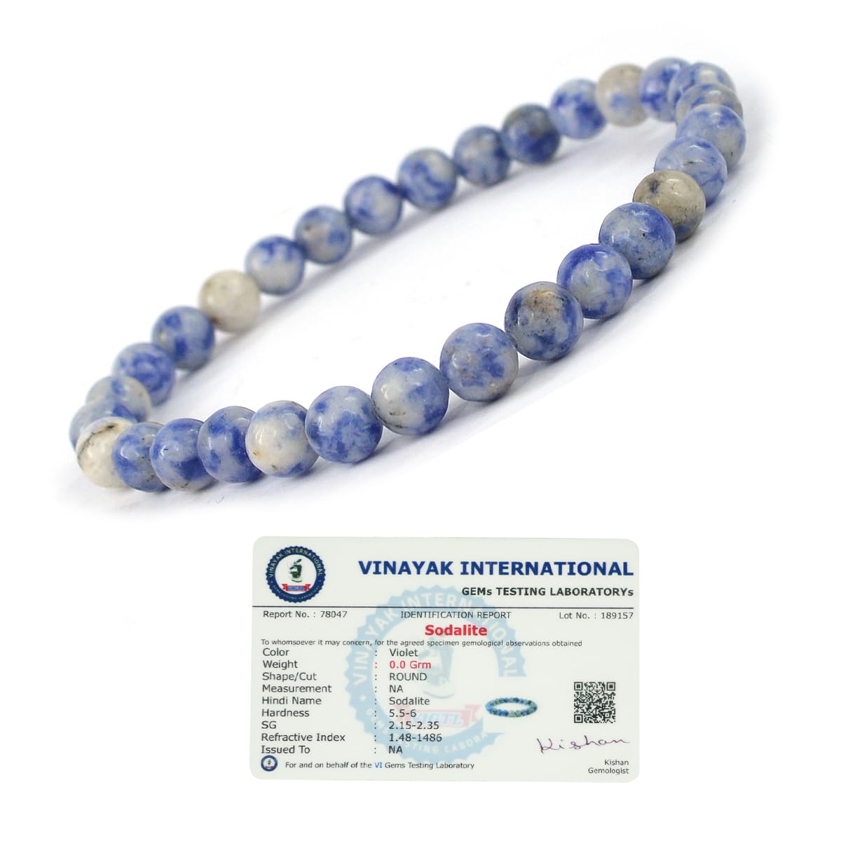 Reiki Crystal Products Certified Sodalite Bracelet Reiki Healing Crystal Stone 6 mm Bracelet, Charged By Reiki Grandmaster & Vastu Expert (B09TF5PZWF) Amazon Price History, Amazon Price Tracker