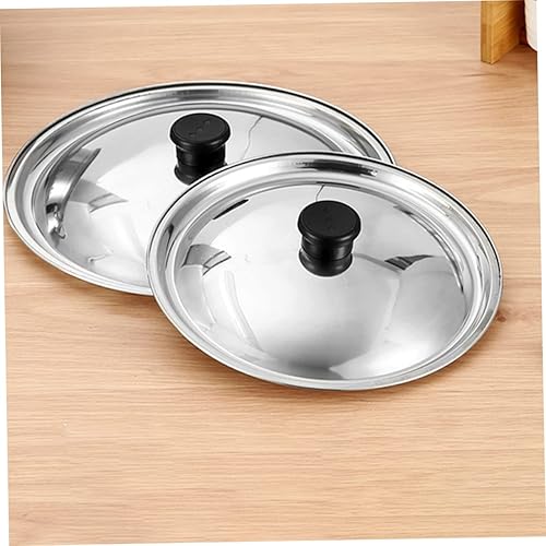 Miniatura 7 de Tapa de olla de acero inoxidable, estufa de cocina portátil, tapa de sartén universal, wok, cubierta de olla de cocina de acero inoxidable, tapa de