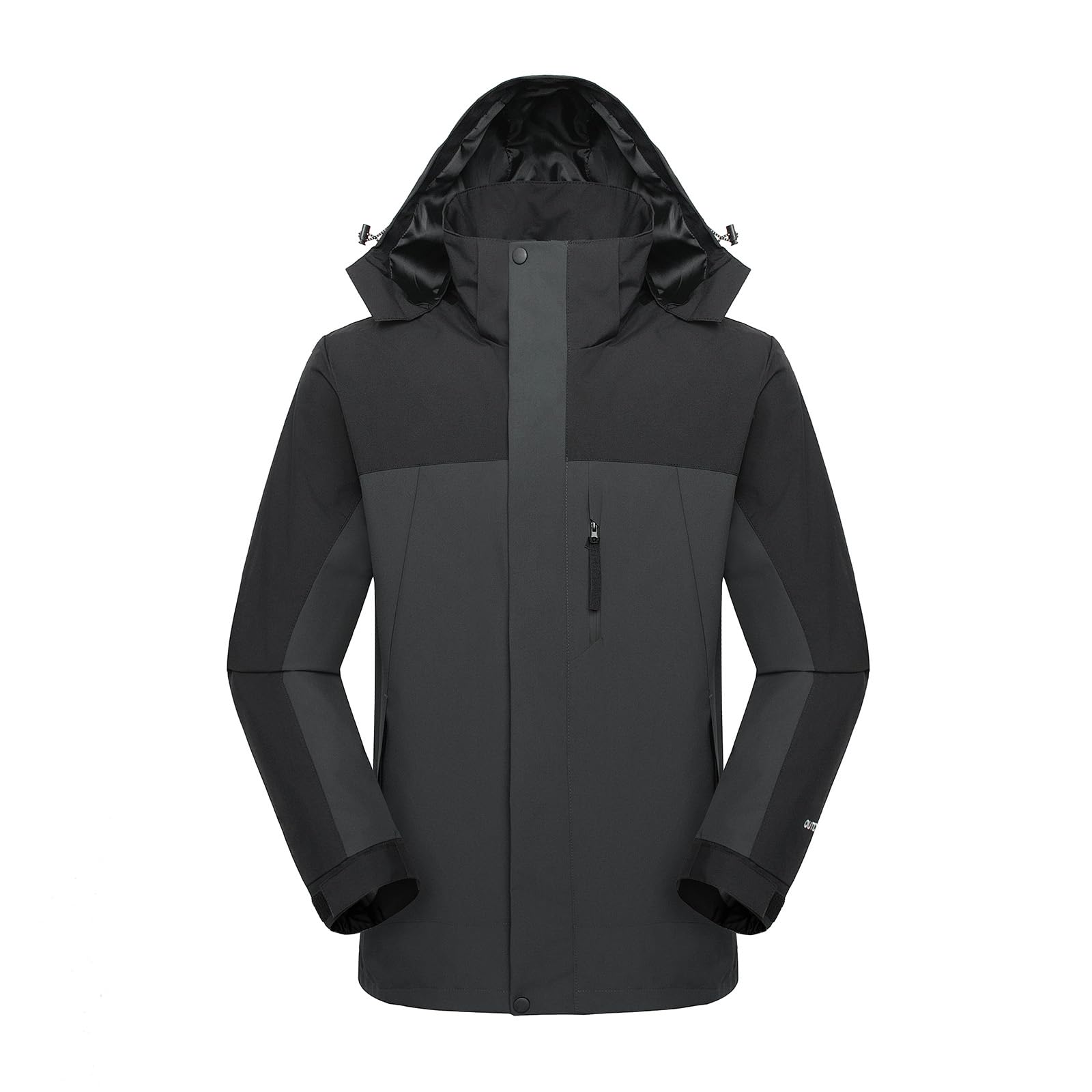 LHHMZ Veste imperméable d'extérieur pour hommes, Manteau de randonnée coupe-vent, Veste décontractée de tous les jours, Manteau de travail avec capuchon