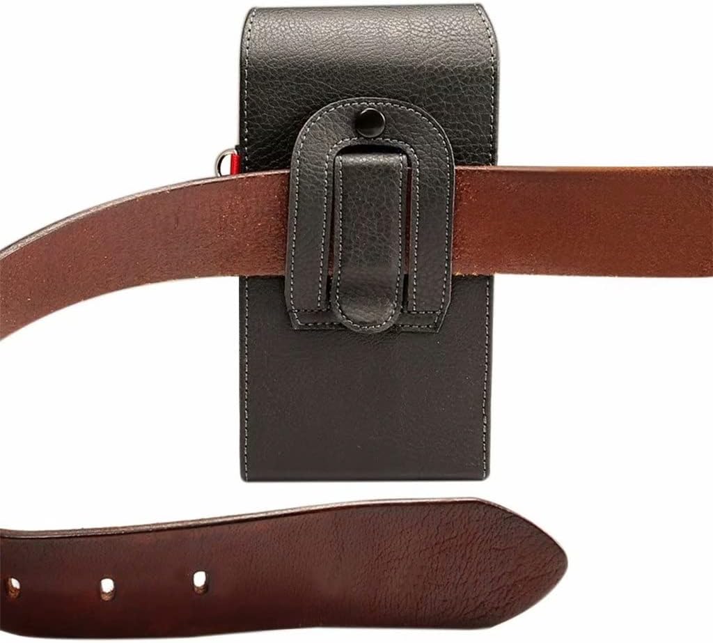 Pouch Leather Phone Case Belt Clip Men Waist Bag Holster(5.5-6.3 Inch)