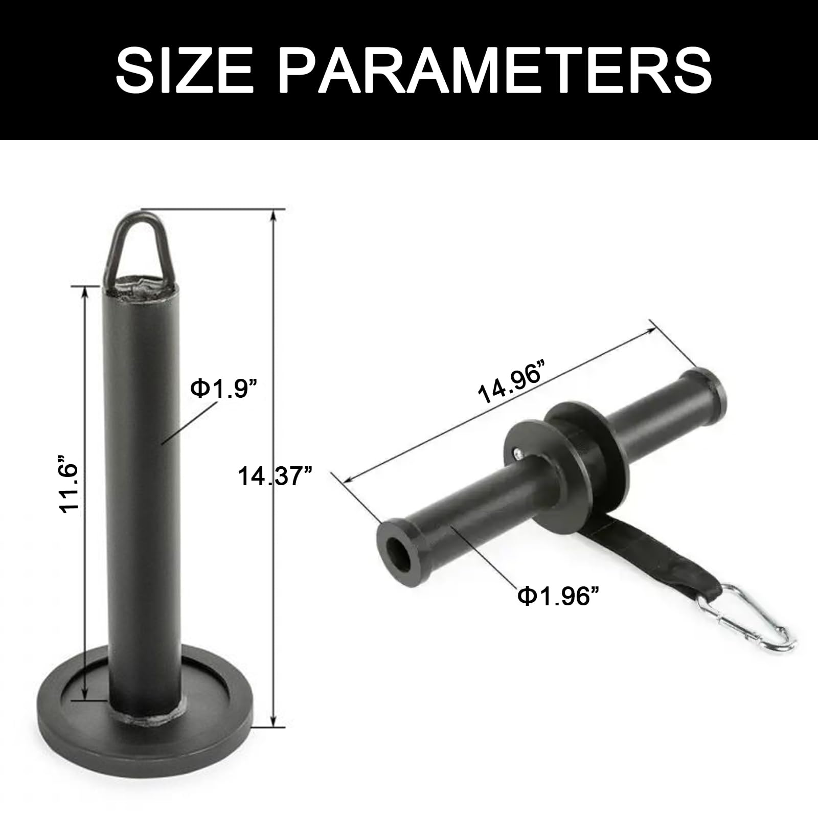 SUZLAZYR Wrist Roller Rack Attachment, Forearm Strengthener and Wrist  Roller, Arm Blaster with Loading Pin for Gym and Home, Fit Power Cage Rack 