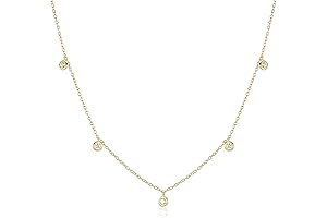 14k Gold Vermeil Diamond CZ Necklace: A Lustrous Touch of Elegance
