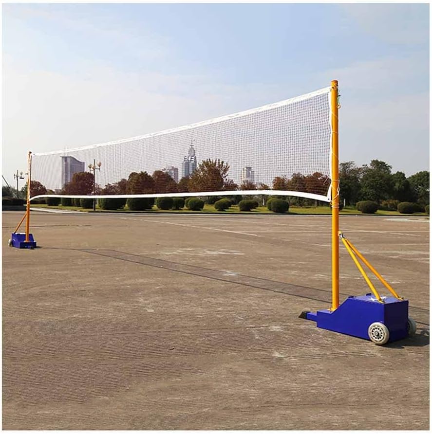 Volleyball/Badminton Poles with Net, 2 Kinds of Height Adjustable, Steel Volleyball/Badminton Net Stand with Stable Base (Color : Style 2, Size : 5-6.6ft)